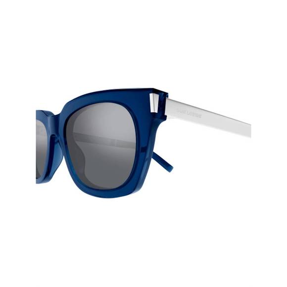 NEW SAINT LAURENT unisex bolder sun shaped sunglasses in blue - Picture 4 of 4